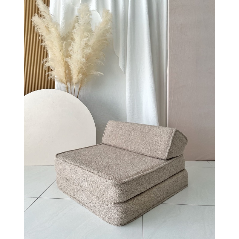 Boucle Flip Chair-Beige