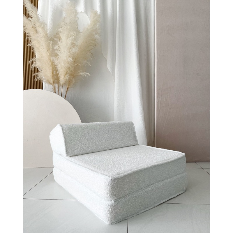 Boucle Flip Chair-White
