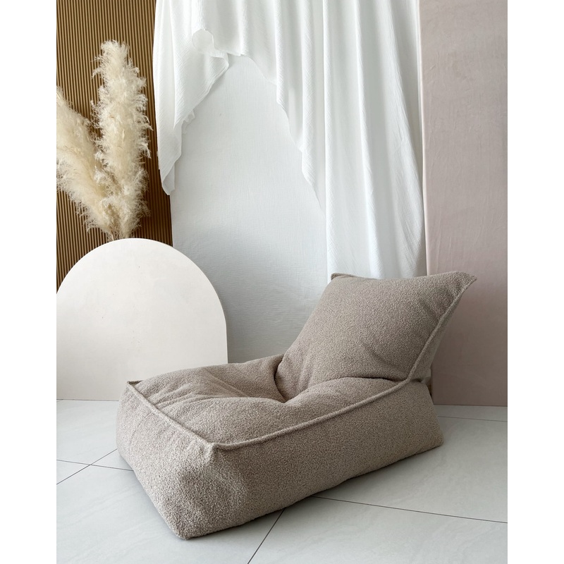 Monio – Boucle Beanbag Chair – Beige