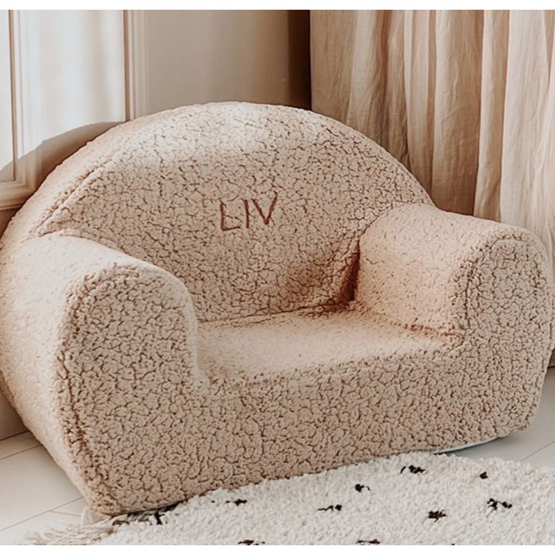 Toddler Boucle Chair- Biscuit