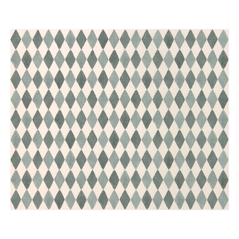 Maileg Gift wrap Harlequin Blue 10m
