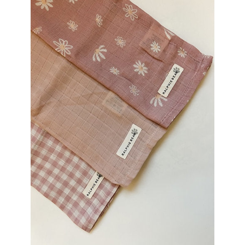 Ralphie Bear – The Meadow Collection Pack of 3 Muslins