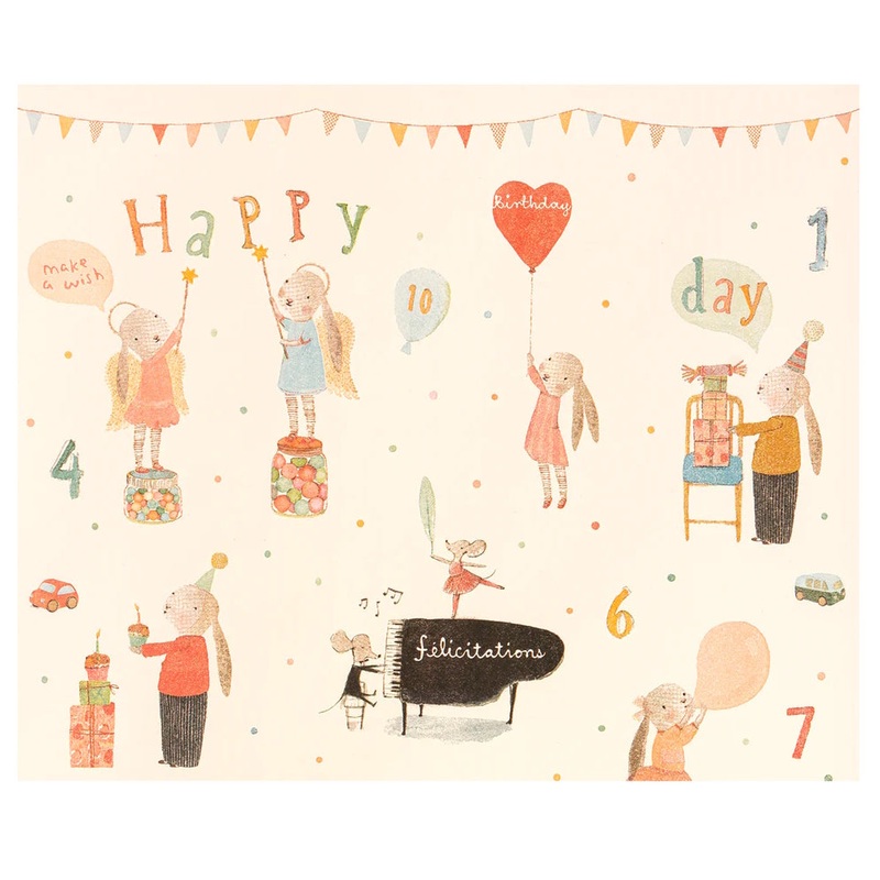 Maileg Gift Wrap Happy Day 10m