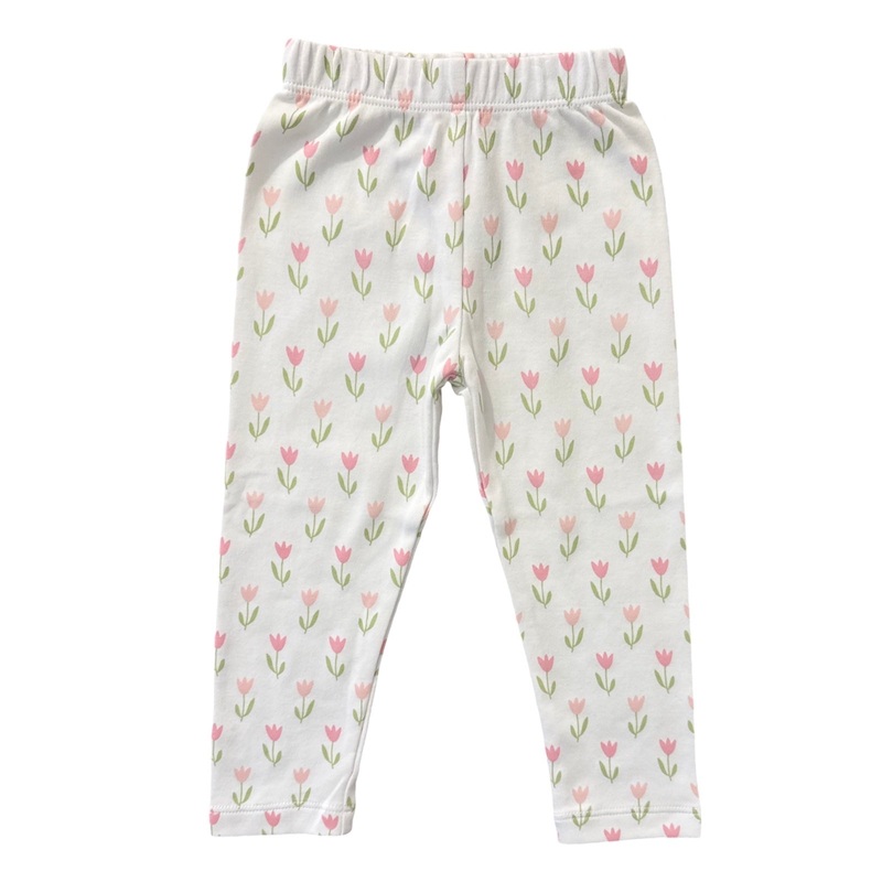 Leggings, Pink and Green Tulip Print