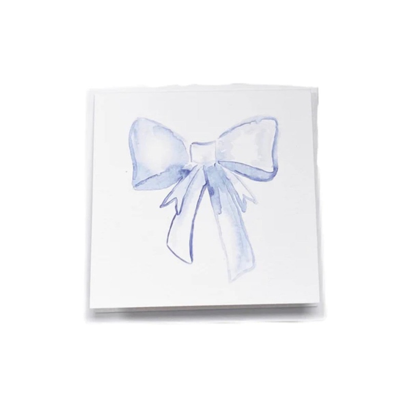 Enclosure Card, Blue Bow