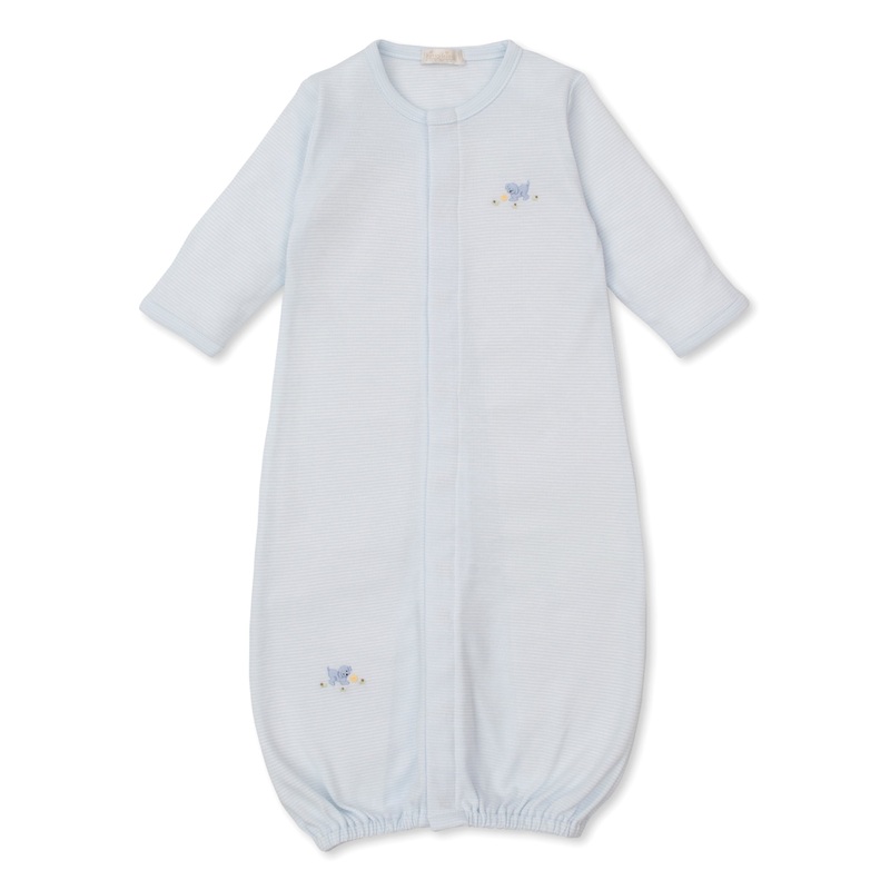 Converter Gown with Hand Embroidered, Blue Premier Playful Pups