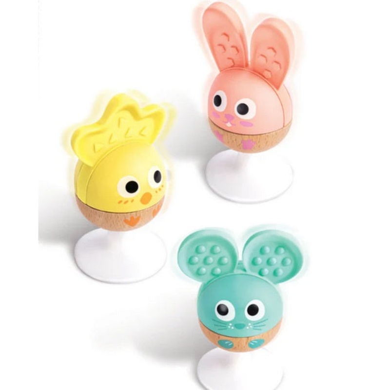 Cheery Critter Rattle Trio