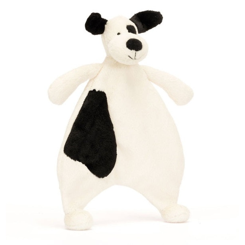 Bashful Black & Cream Puppy Comforter