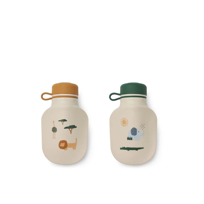 Lizzie Smoothie Bottle, 2-Pack – Safari/ Sandy Mix