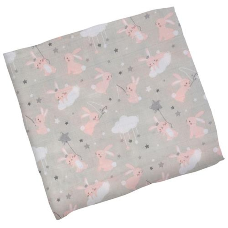 Bunny Cotton Muslin Swaddle
