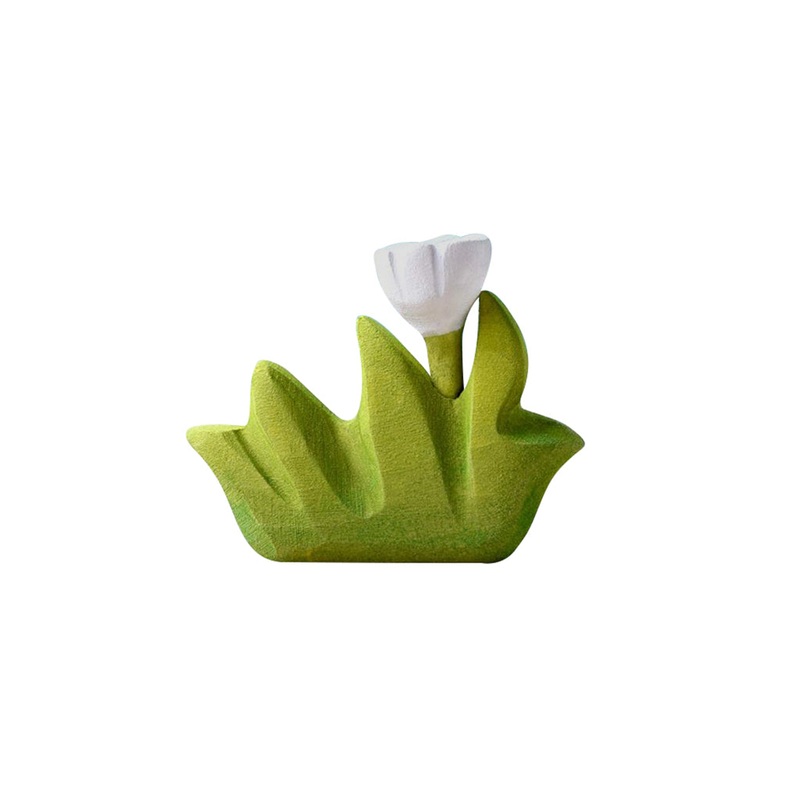 Small Wooden Wildflower – White