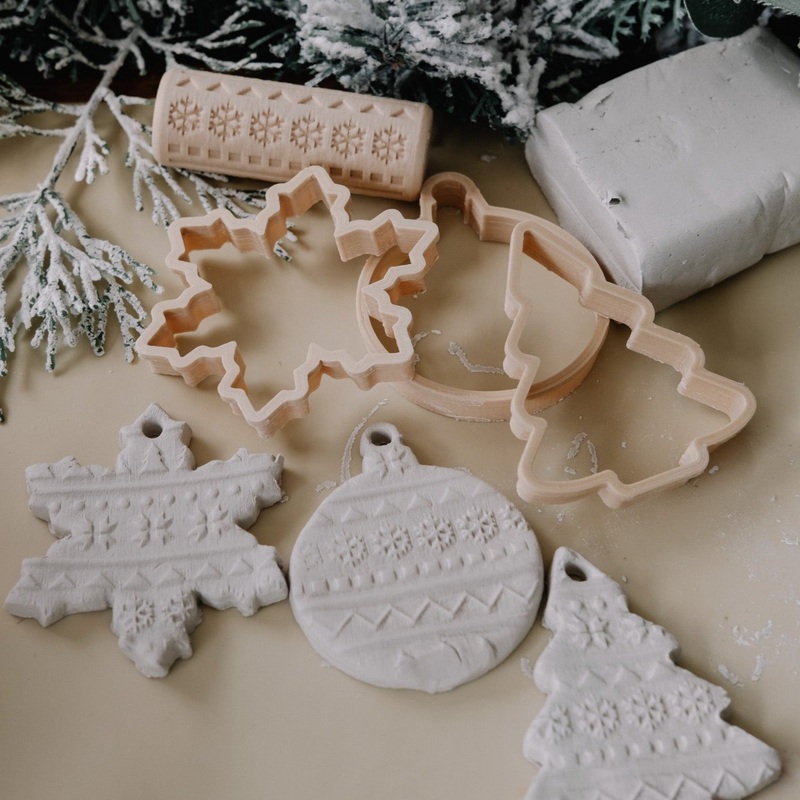 Christmas Ornament Eco Cutters & Roller – Set Of 4