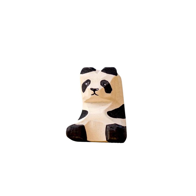 Wooden Panda Bear Cub – Sitting