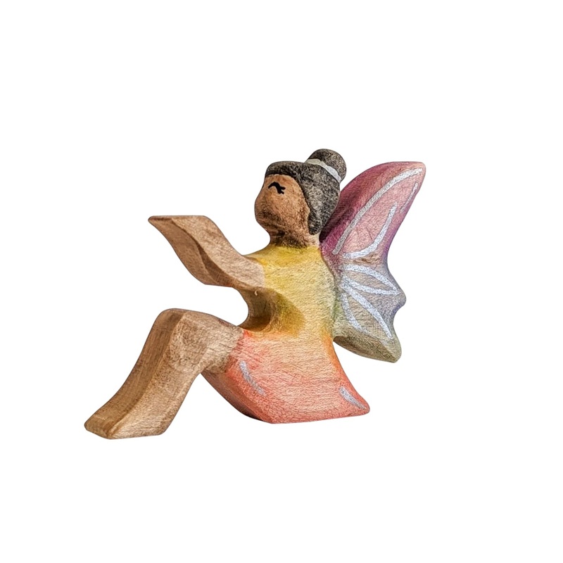 Wooden Sitting Fairy – Dark