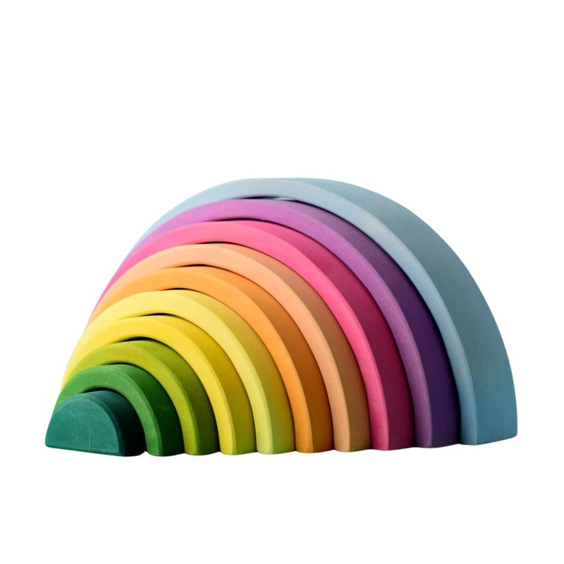 Large Wooden Rainbow – Pastel