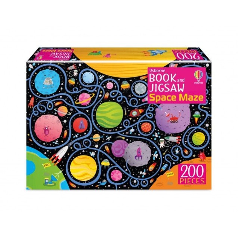 Usborne – Book and 200pc Jigsaw – Space Maze 6yrs+
