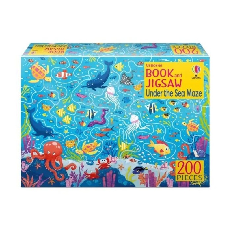 Usborne – Book and 200pc Jigsaw – Under the Sea Maze 6yrs+