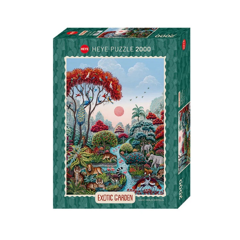 Heye – Exotic Garden: Wildlife Paradise 2000pc puzzle (Marie Amalia Bartolini)