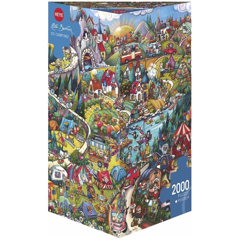 Heye: Go Camping 2000pc cartoon puzzle (Rita Berman)