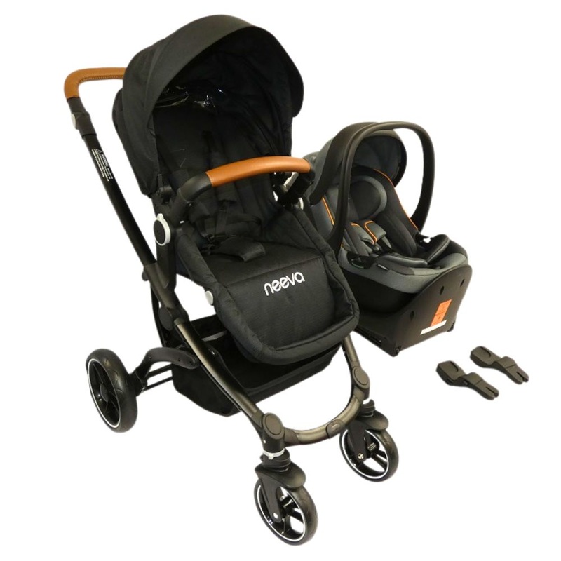 Neeva Carina Stroller* & Neeva I-Size Infant Capsule-Orange Trim (NB01) Bundle