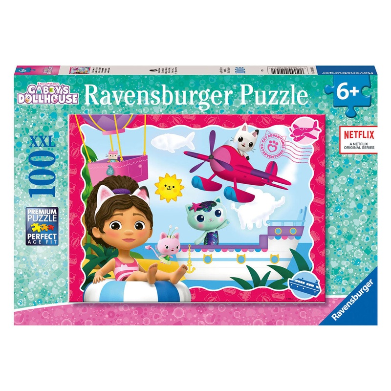 Ravensburger Gabby’s Dollhouse – Cat Adventures – 100pc XXL Puzzle – 6yrs+