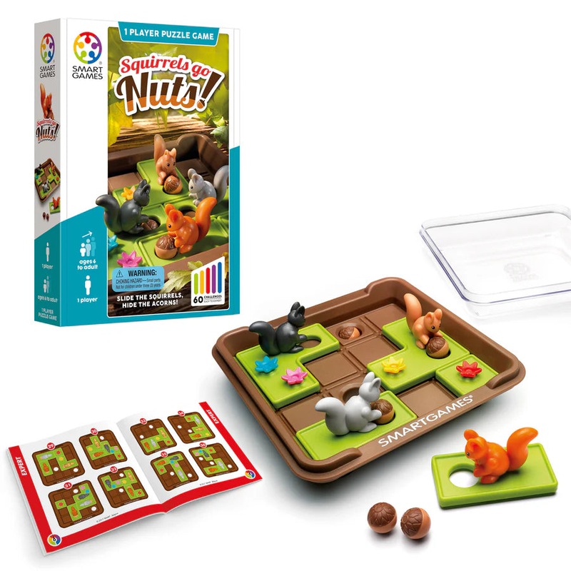 Smart Games: Squirrels Go Nuts! – Sliding Puzzle Game – 6yrs+