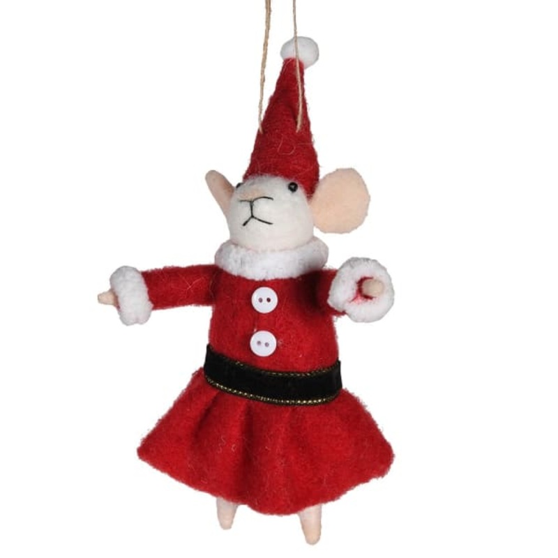 Mrs Claus Mouse Bauble