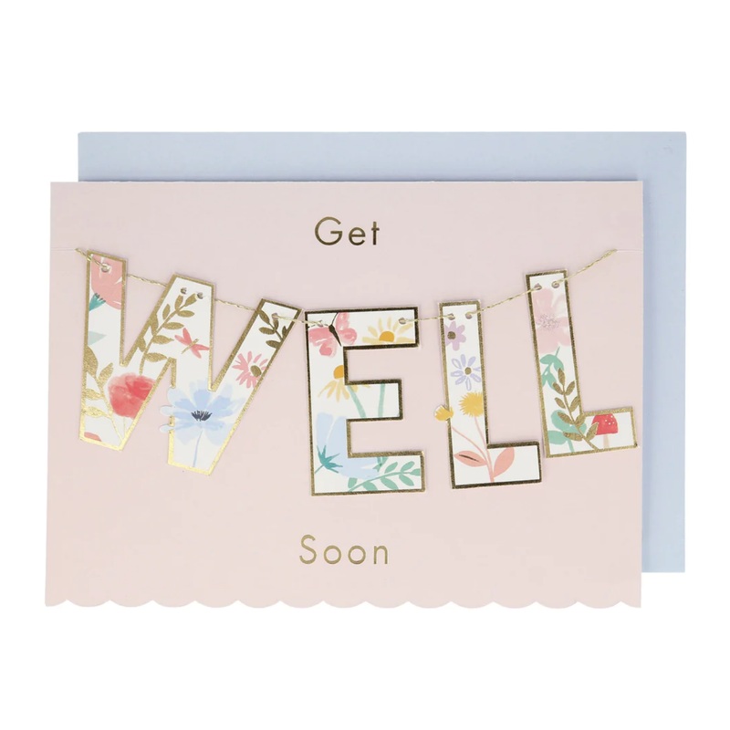 Card Incl Garland – Get Well Soon