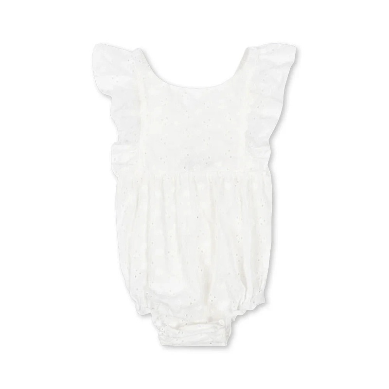 Lacey Romper – Optic White