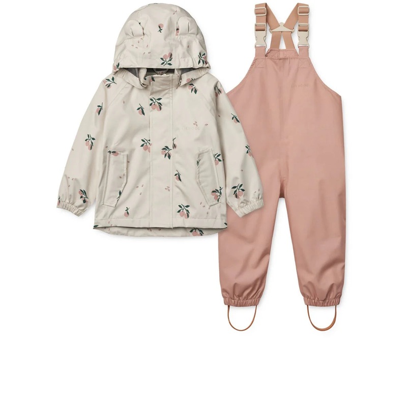 Manu Rainwear Set – Peach/ Sea Shell