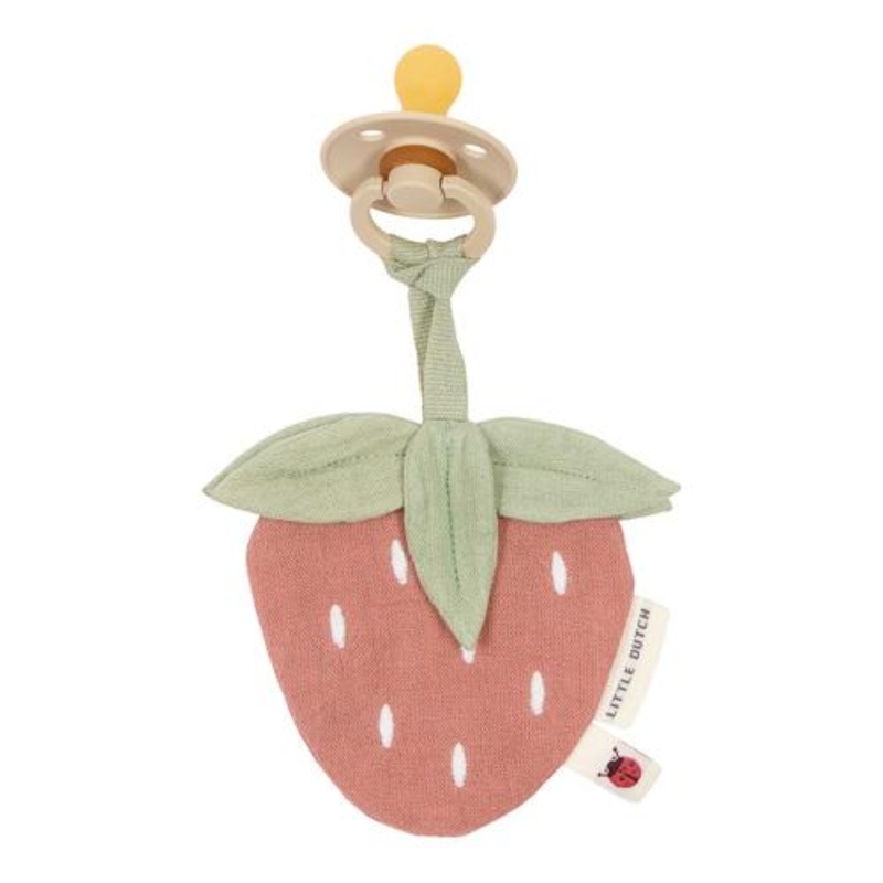 Pacifier Cloth, Muslin – Strawberry