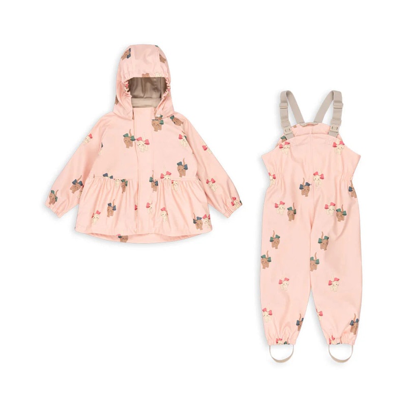 Puddle Suit Set – Bow Kitty Pink