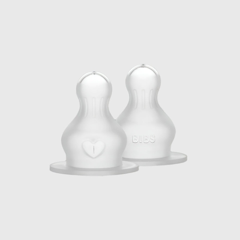 BIBS Bottle Nipples 2-Pack (Silicone)
