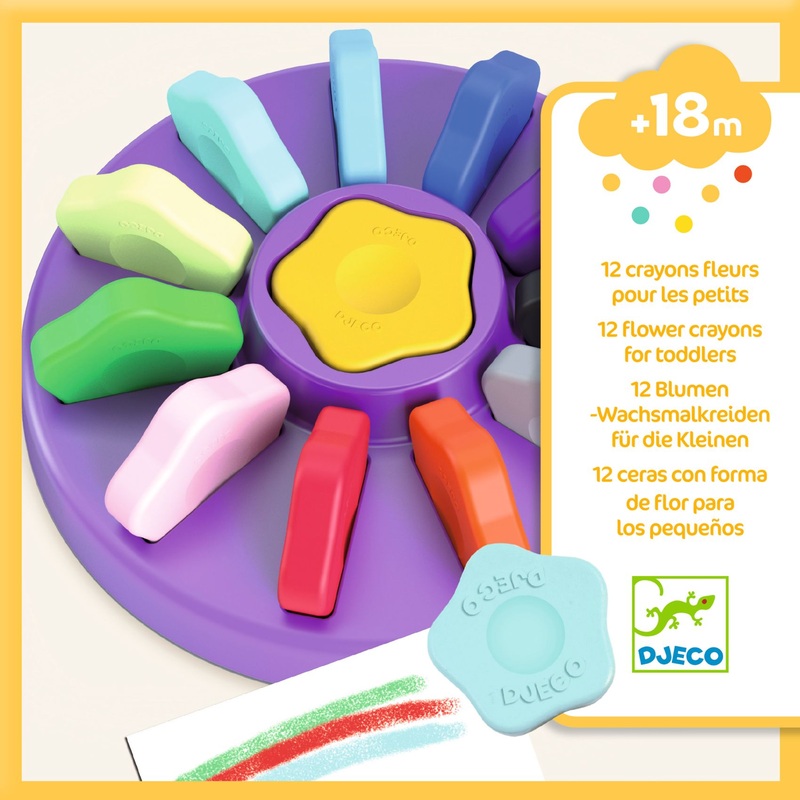 Flower Crayons, My First Crayons – 12 Pack (18+ Months)
