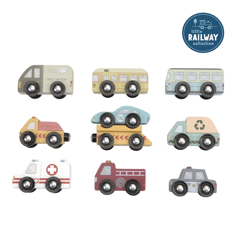 Railway Train Extension (Little Dutch) – Vehicles Set of 9