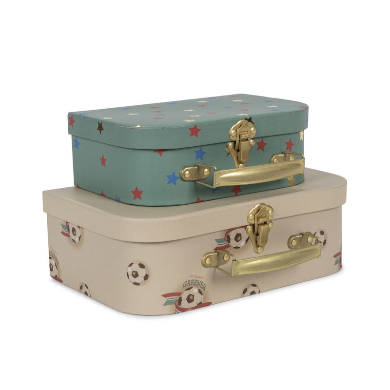 Storage Suitcase, 2-Pack – Off White/ Kick It