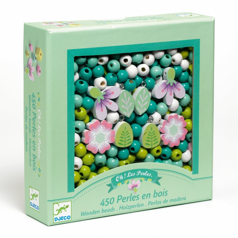 Craft Wooden Beads (450 Beads) to Create Jewellery – Flowers & Leaves
