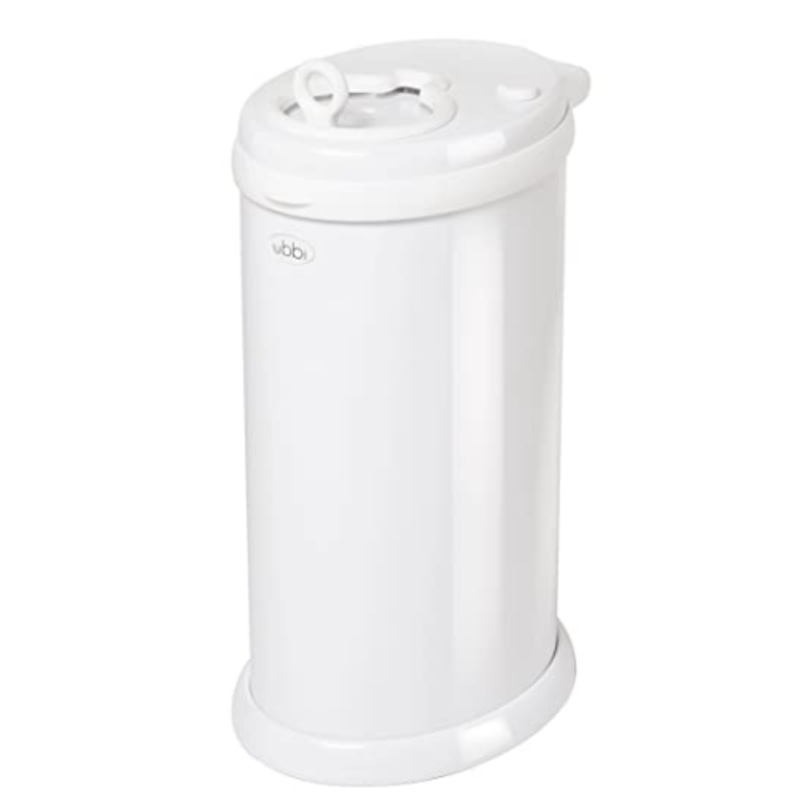 Diaper Bin, Odor Control Steel – White