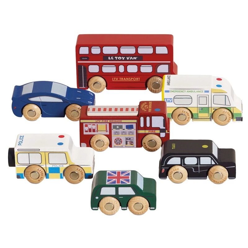 London Toy Car Set – 7 Pieces