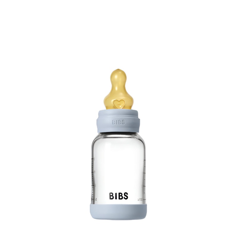 Baby Glass Bottle Set 120ml Latex – Baby Blue