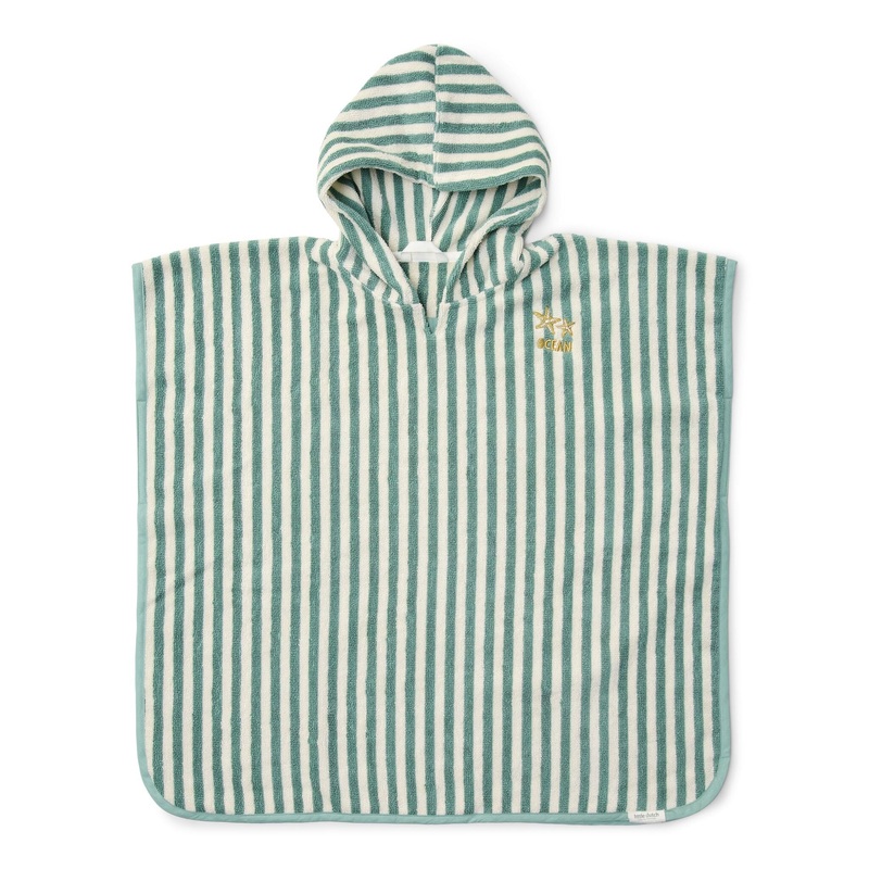 Beach Poncho – Seashells & Stripes