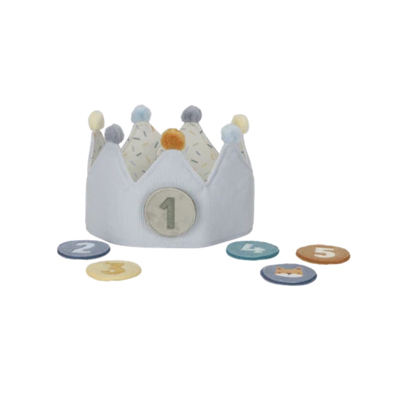 Birthday Crown with Numbers (1-5) – Blue