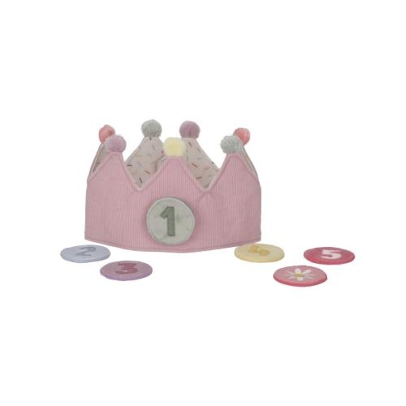 Birthday Crown with Numbers (1-5) – Pink