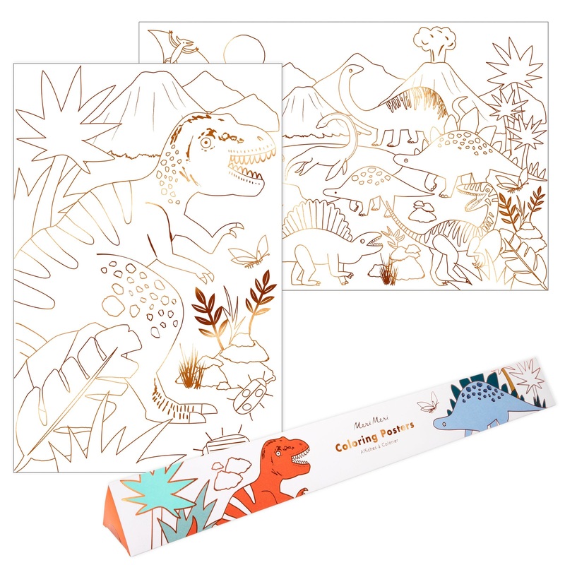 Dinosaur Kingdom Coloring Posters (x 2)