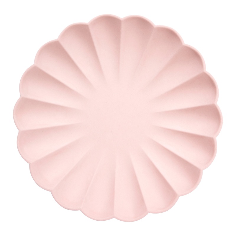 Large Candy Pink Compostable Plates (x 8)