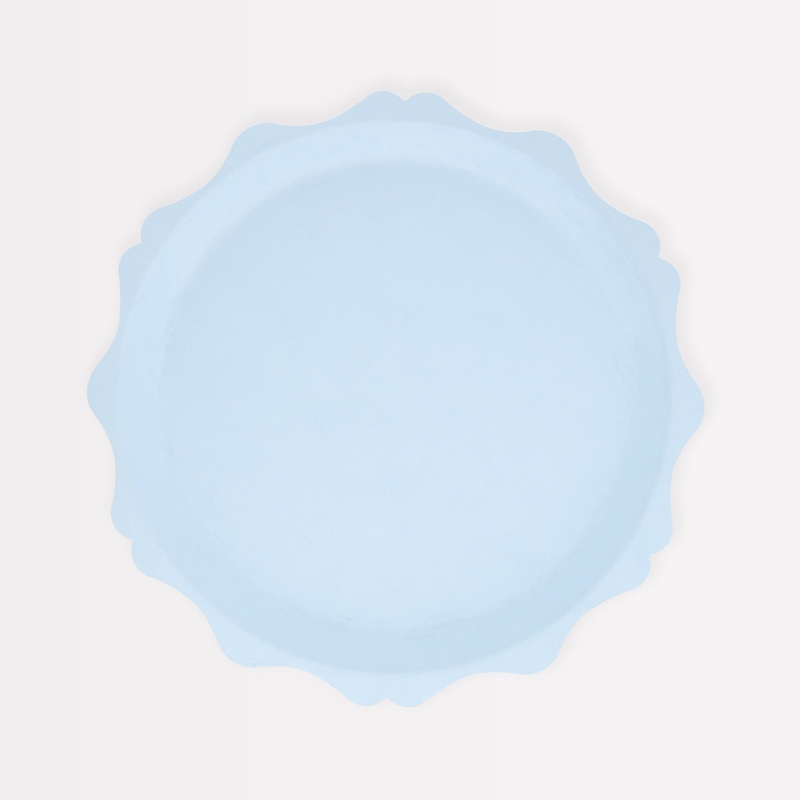 Blue Decorative Edge Compostable Side Plates (x 8)