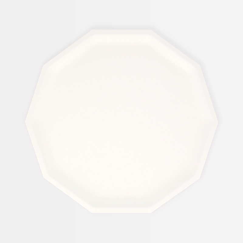 Cream Decagon Compostable Side Plates (x 8)