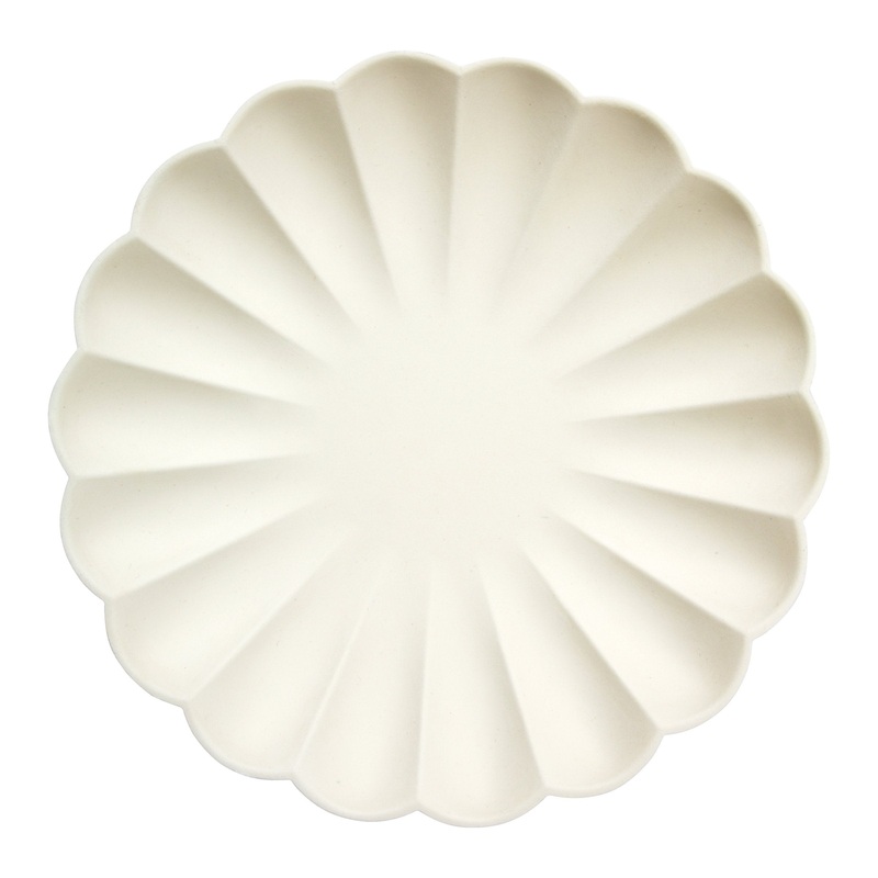 Large Cream Compostable Plates (x 8)