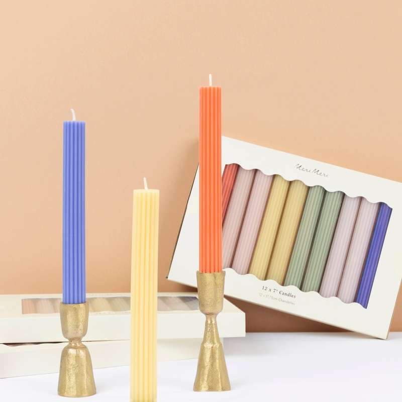 Rainbow Table Candles (x 12)
