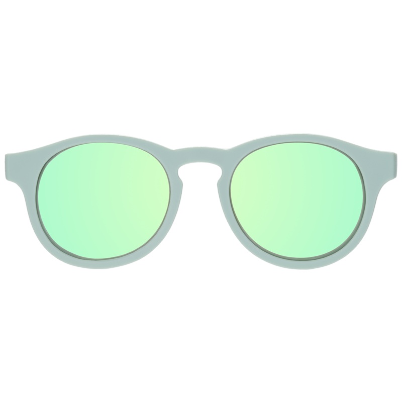 Seafoam Blue Keyhole Mirrored Lense Sunglasses